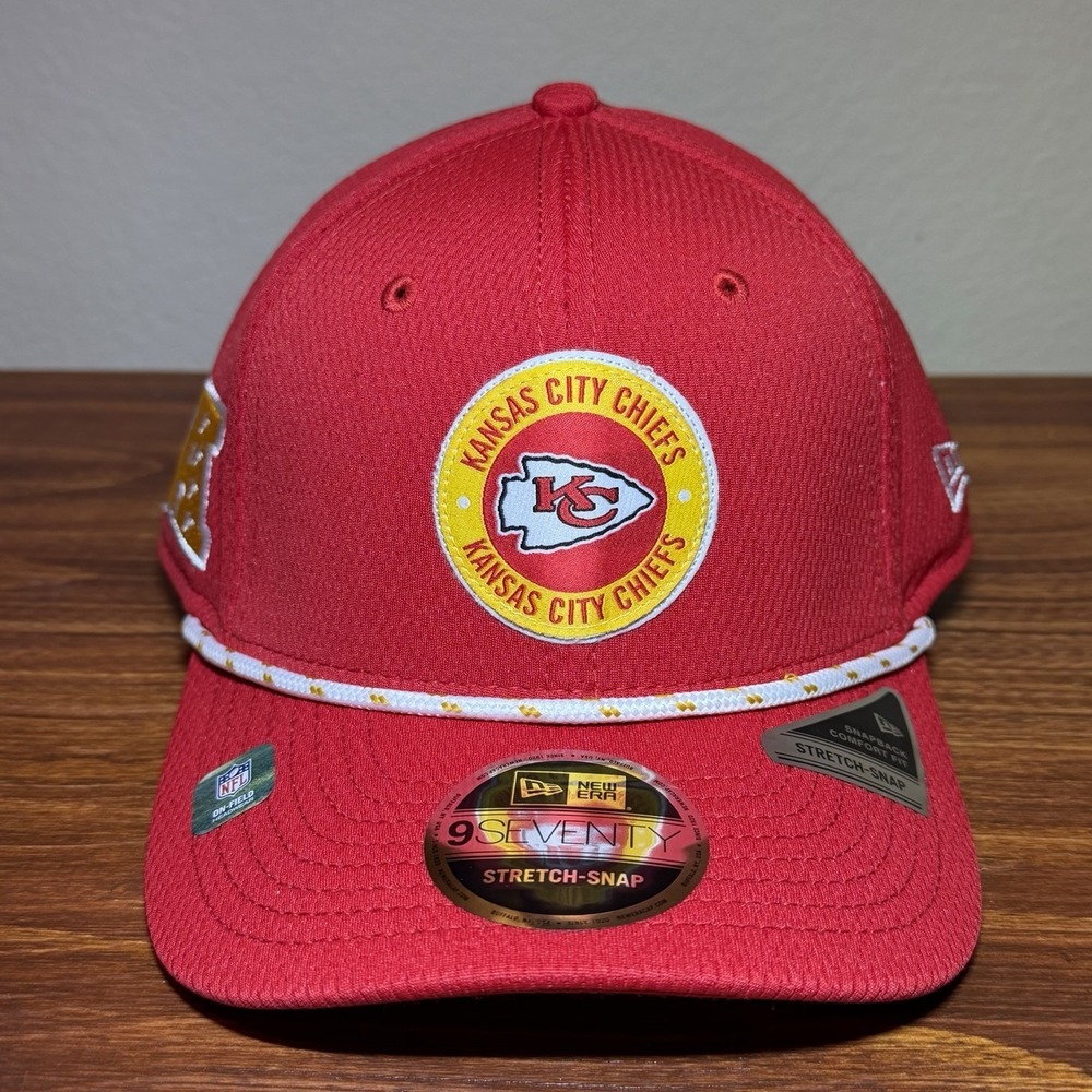 New Era Kansas City Chiefs Sideline Stretch Rope Snapback Hat Cap 9SEVENTY NFL